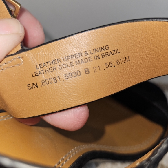 Tory Burch Black Sandal Wedge Heels Women's Size 6.5 Mini Benton Charm Platform - Picture 13 of 16